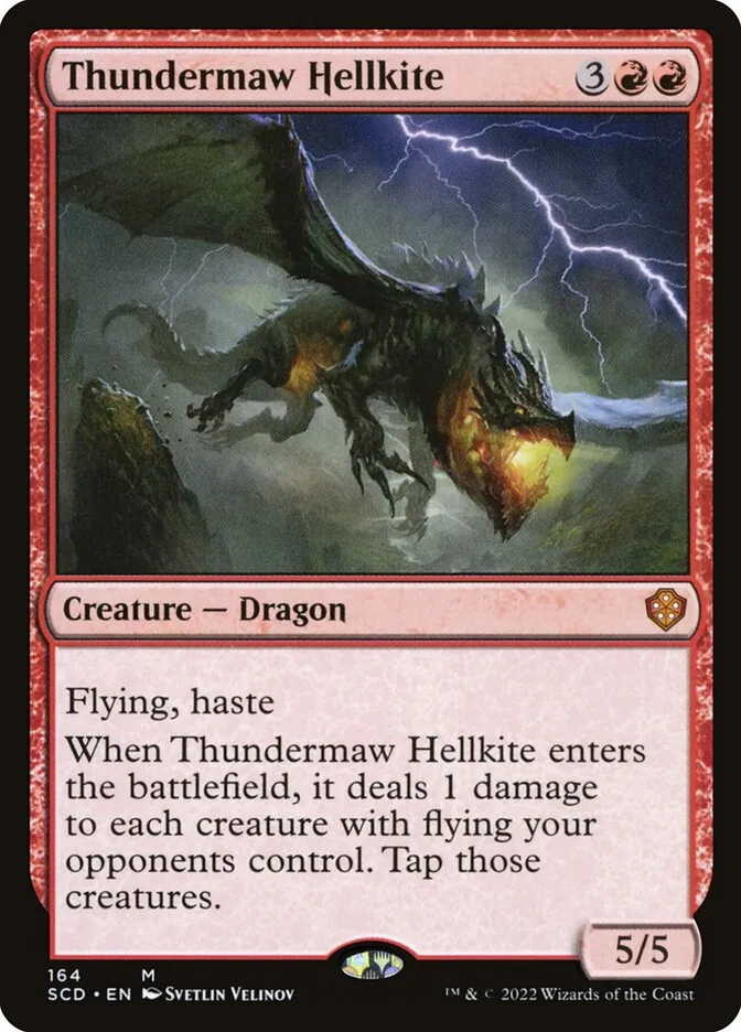 2022 Starter Commander Decks Thundermaw Hellkite mythic #164 mythic card image