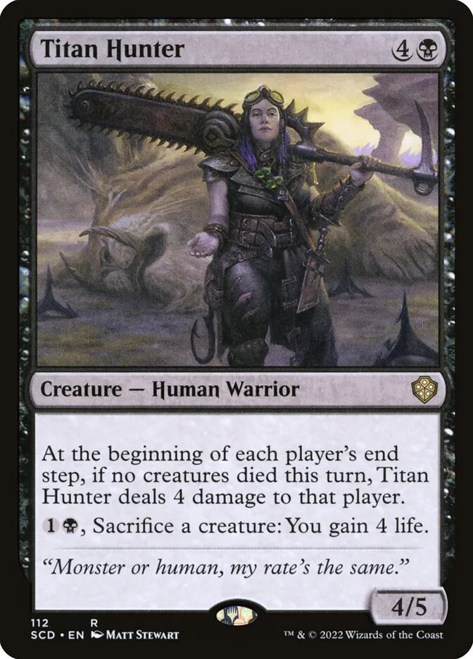 2022 Starter Commander Decks Titan Hunter #112 rare card image