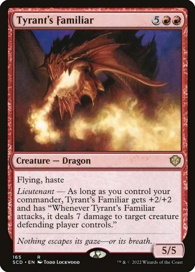 2022 Starter Commander Decks Tyrant's Familiar #165 rare card image