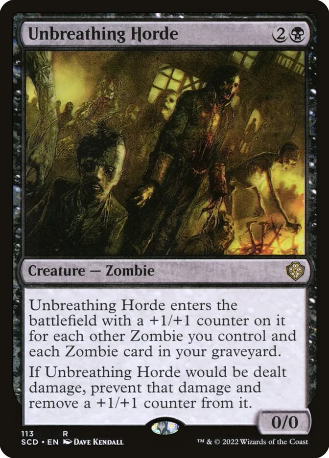 2022 Starter Commander Decks Unbreathing Horde #113 rare card image