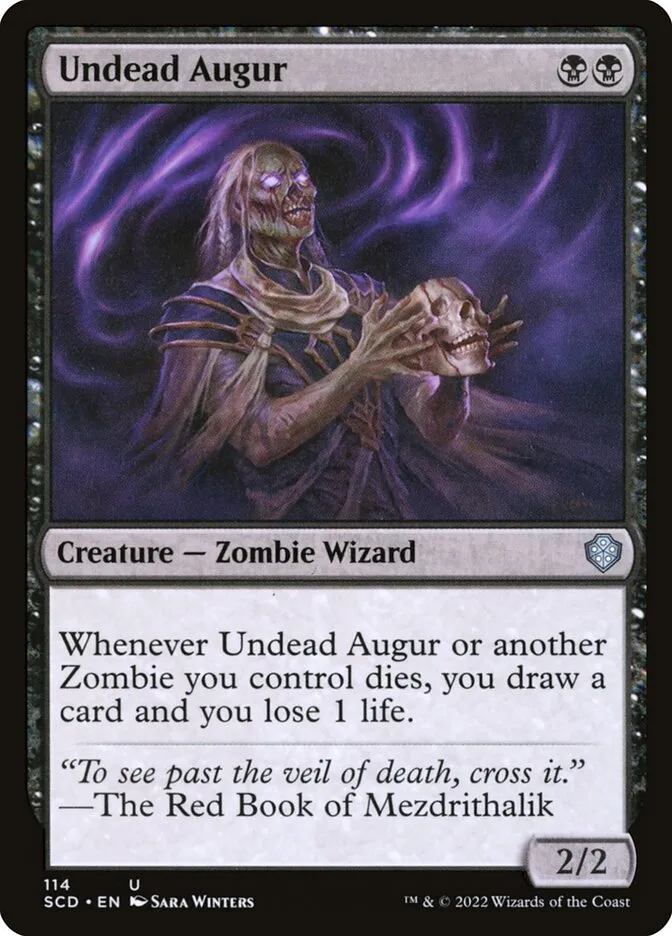 2022 Starter Commander Decks Undead Augur uncommon #114 uncommon card image