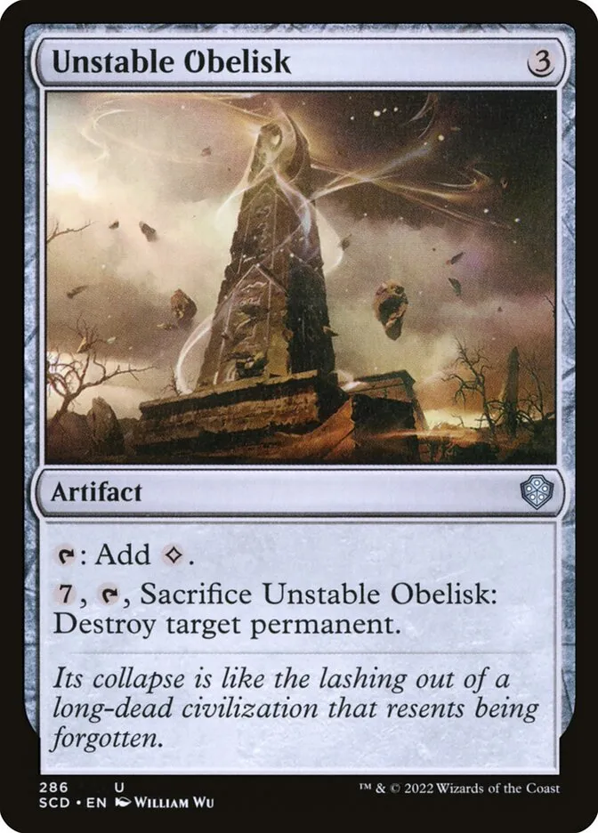 2022 Starter Commander Decks Unstable Obelisk #286 uncommon card image