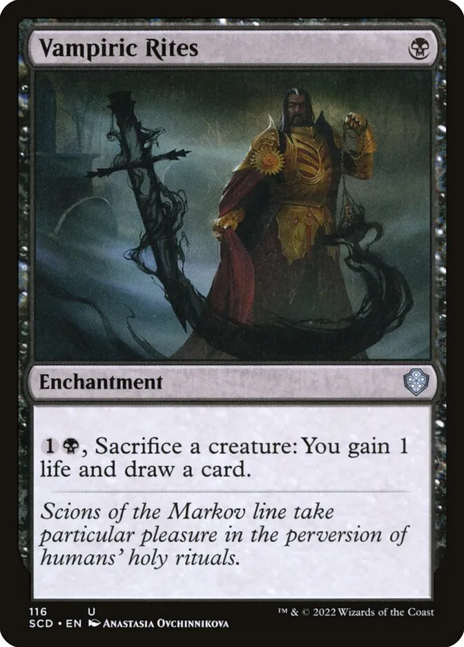 2022 Starter Commander Decks Vampiric Rites uncommon #116 uncommon card image