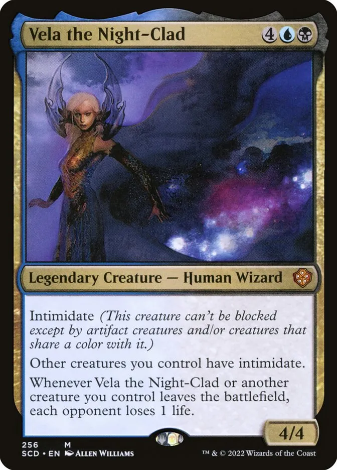 2022 Starter Commander Decks Vela the Night-Clad #256 mythic card image