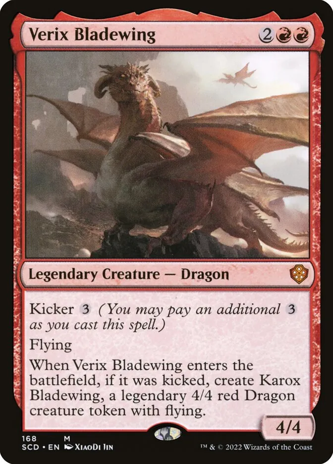 2022 Starter Commander Decks Verix Bladewing #168 mythic card image