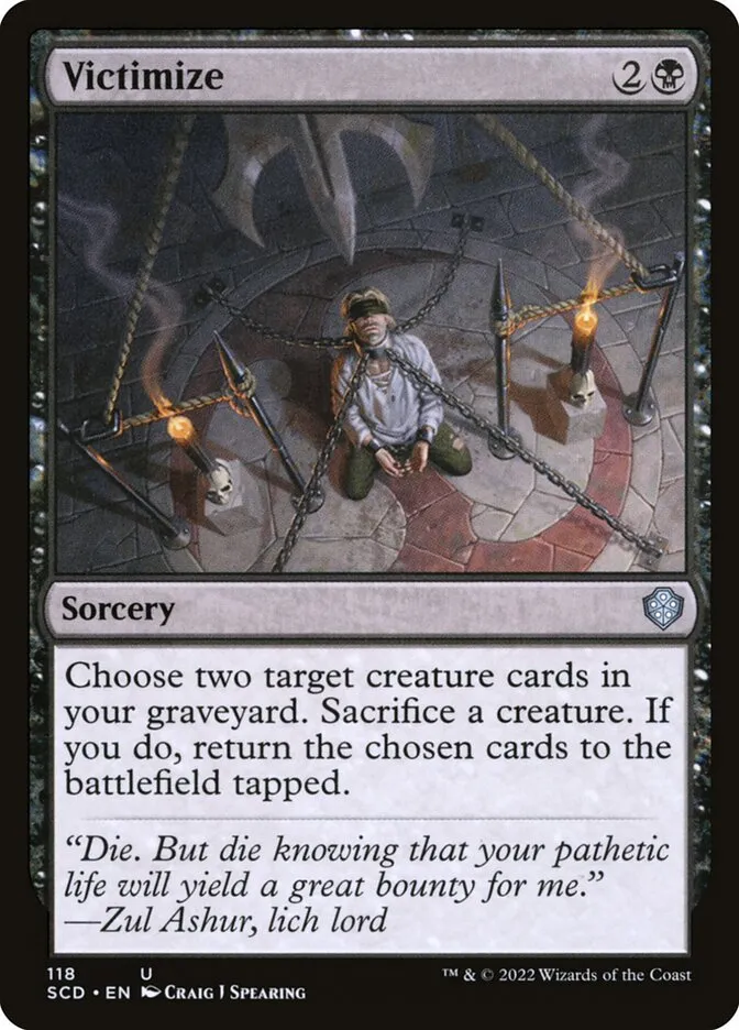 2022 Starter Commander Decks Victimize uncommon #118 uncommon card image