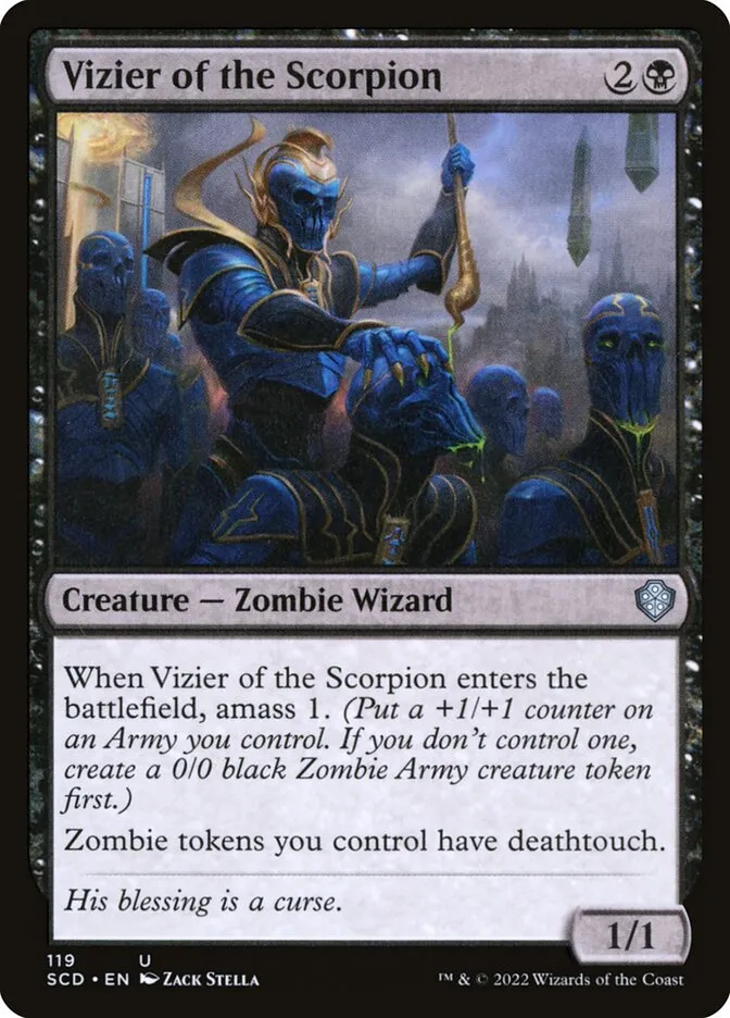 2022 Starter Commander Decks Vizier of the Scorpion #119 uncommon card image