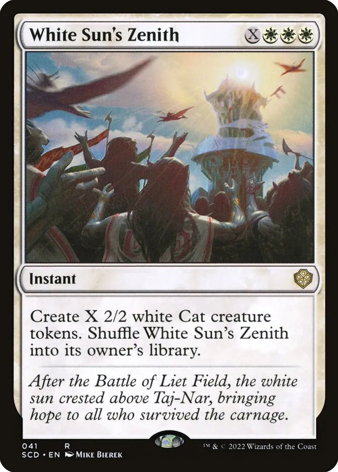 2022 Starter Commander Decks White Sun's Zenith rare #41 rare card image