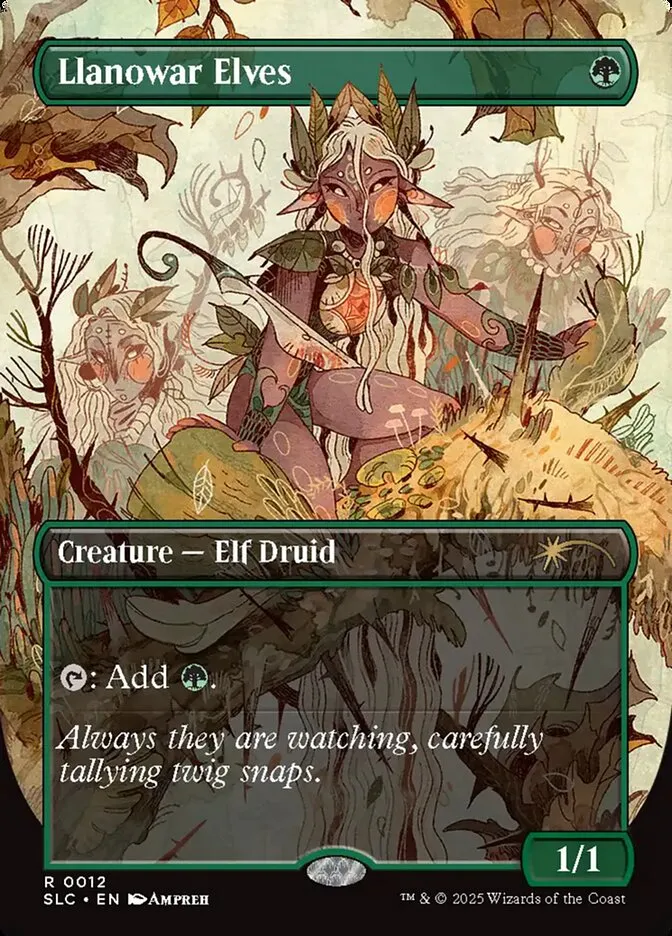2022 Secret Lair Countdown Llanowar Elves rare #12 rare card image