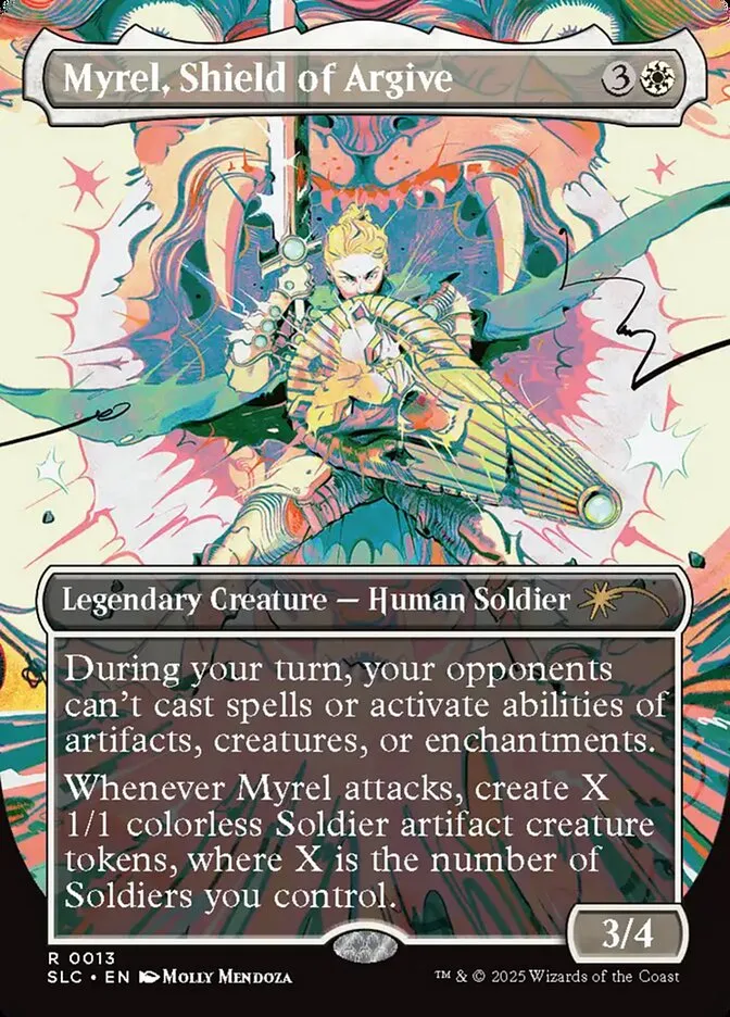 2022 Secret Lair Countdown Myrel, Shield of Argive rare #13 rare card image