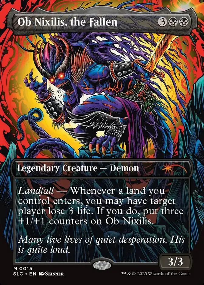 2022 Secret Lair Countdown Ob Nixilis, the Fallen mythic #15 mythic card image