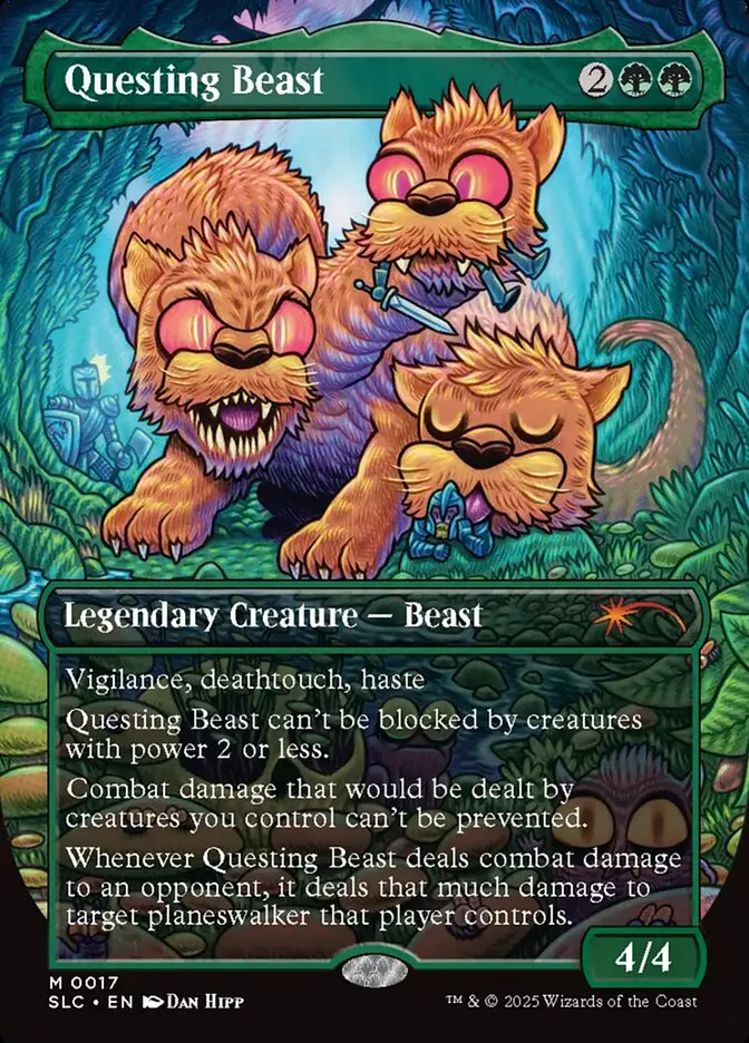 2022 Secret Lair Countdown Questing Beast mythic #17 mythic card image