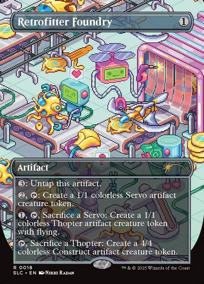 2022 Secret Lair Countdown Retrofitter Foundry rare #18 rare card image