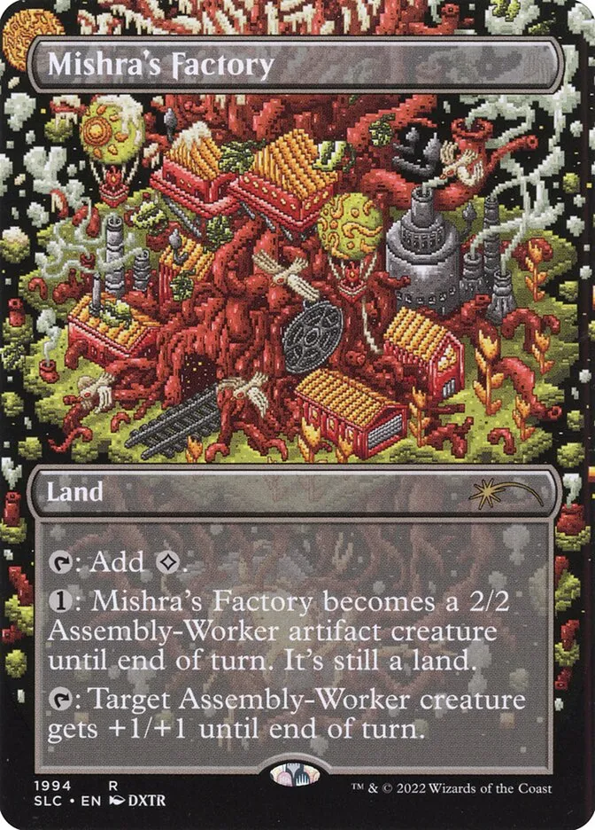2022 Secret Lair Countdown Mishra's Factory rare #1994 rare card image