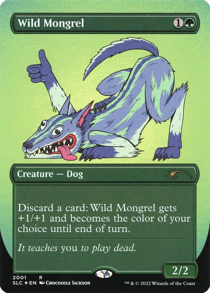 2022 Secret Lair Countdown Wild Mongrel rare #2001 rare card image