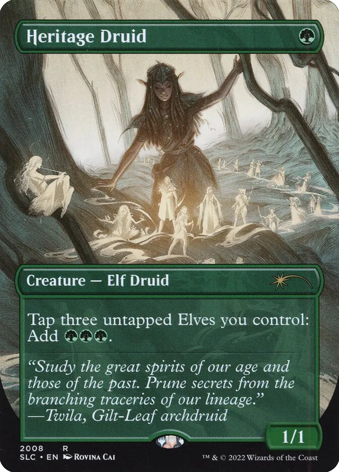 2022 Secret Lair Countdown Heritage Druid rare #2008 rare card image