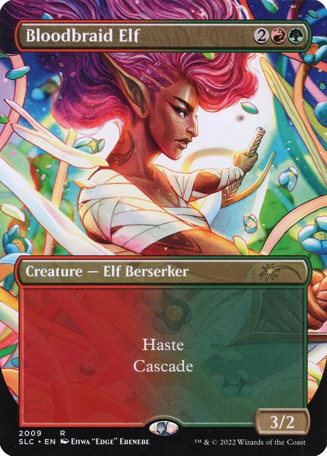 2022 Secret Lair Countdown Bloodbraid Elf rare #2009 rare card image