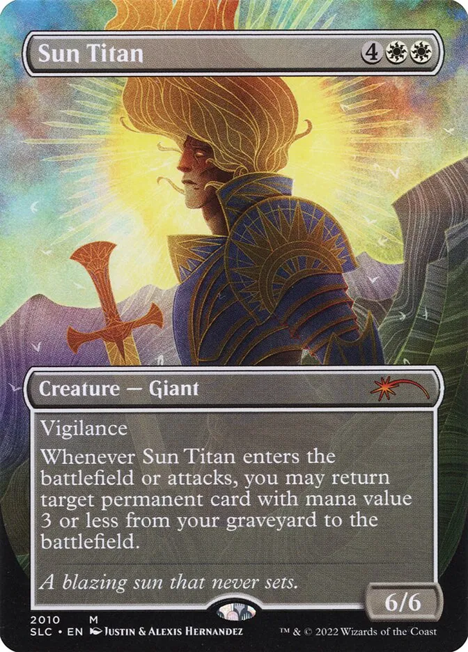2022 Secret Lair Countdown Sun Titan mythic #2010 mythic card image