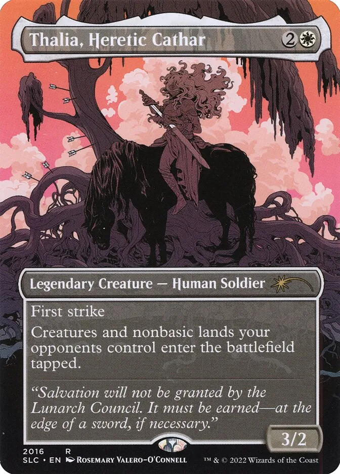 2022 Secret Lair Countdown Thalia, Heretic Cathar rare #2016 rare card image