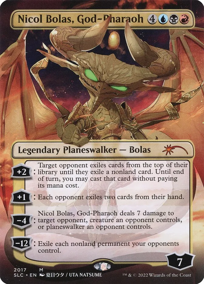 2022 Secret Lair Countdown Nicol Bolas, God-Pharaoh mythic #2017 mythic card image