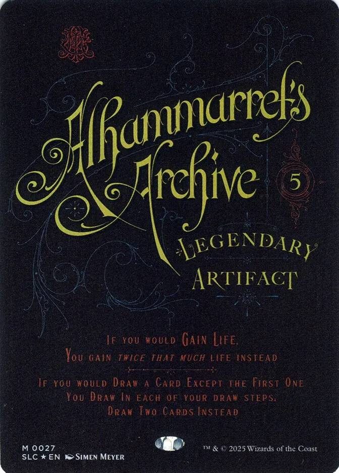 2022 Secret Lair Countdown Alhammarret's Archive mythic #27 mythic card image