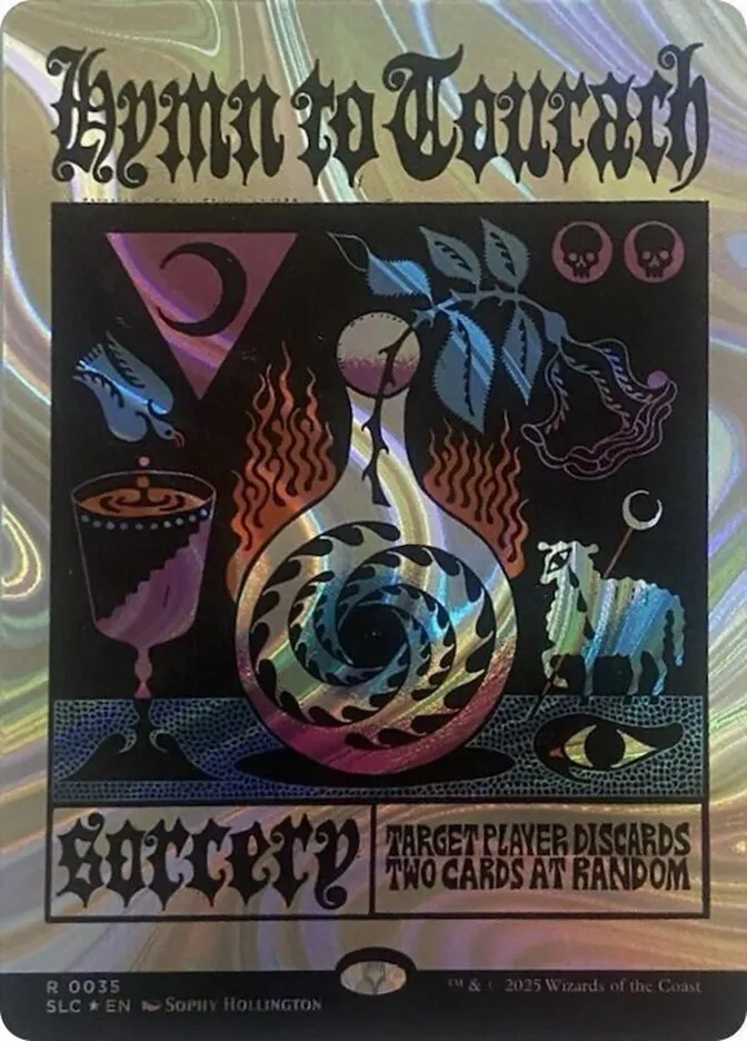 2022 Secret Lair Countdown Hymn to Tourach rare #35 rare card image