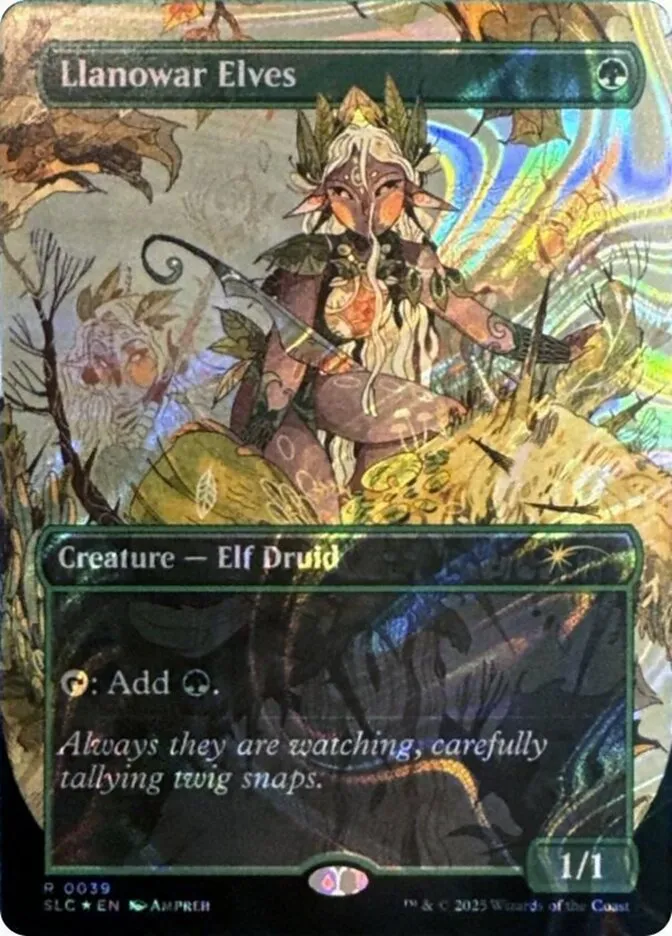 2022 Secret Lair Countdown Llanowar Elves rare #39 rare card image