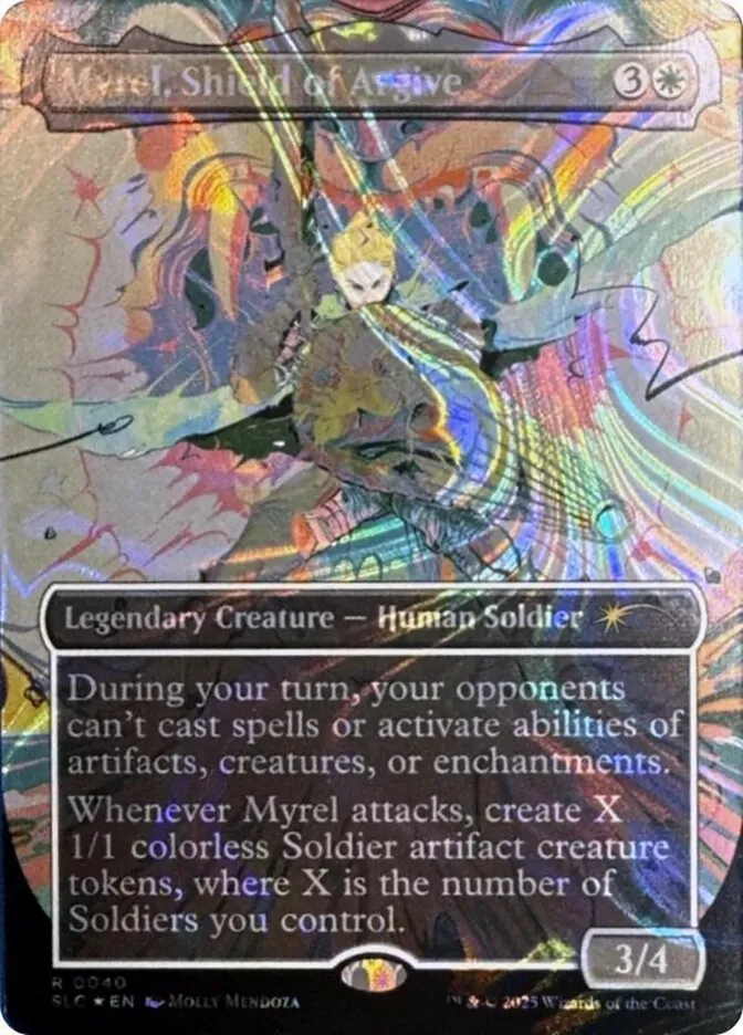 2022 Secret Lair Countdown Myrel, Shield of Argive rare #40 rare card image