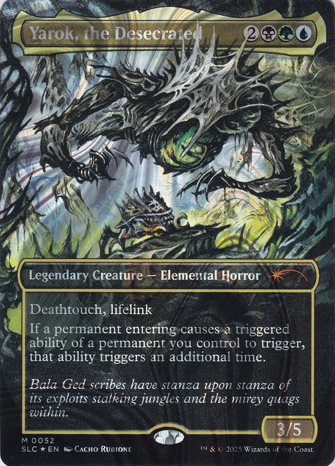 2022 Secret Lair Countdown Yarok, the Desecrated mythic #52 mythic card image
