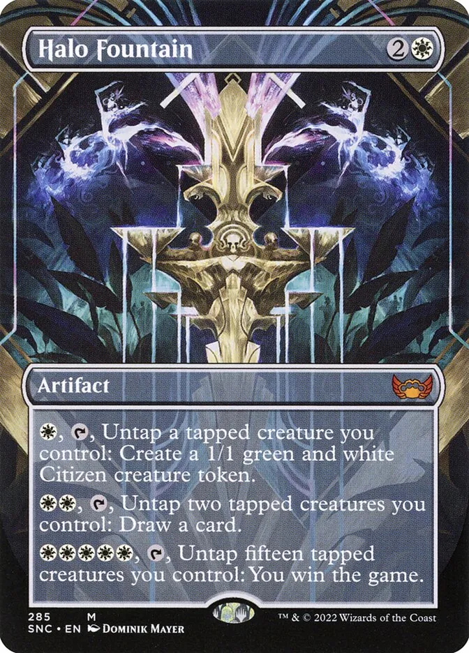 2022 Streets of New Capenna Halo Fountain #285 mythic card image
