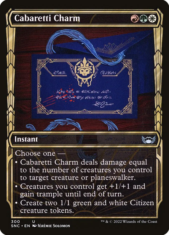 2022 Streets of New Capenna Cabaretti Charm #300 uncommon card image