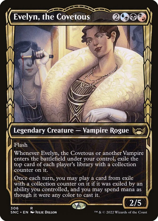 2022 Streets of New Capenna Evelyn, the Covetous #306 rare card image