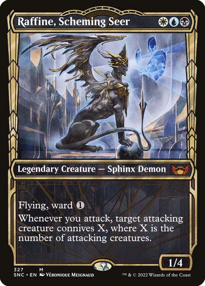 2022 Streets of New Capenna Raffine, Scheming Seer #327 mythic card image