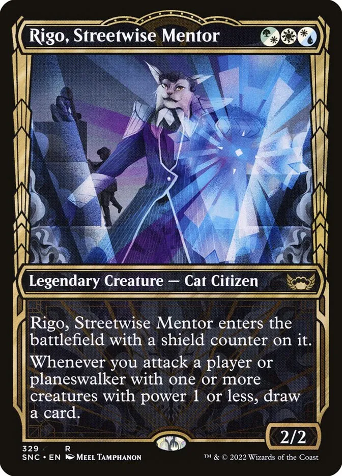 2022 Streets of New Capenna Rigo, Streetwise Mentor #329 rare card image