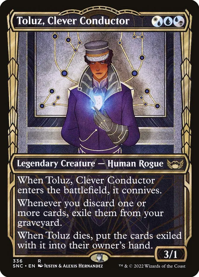 2022 Streets of New Capenna Toluz, Clever Conductor #336 rare card image