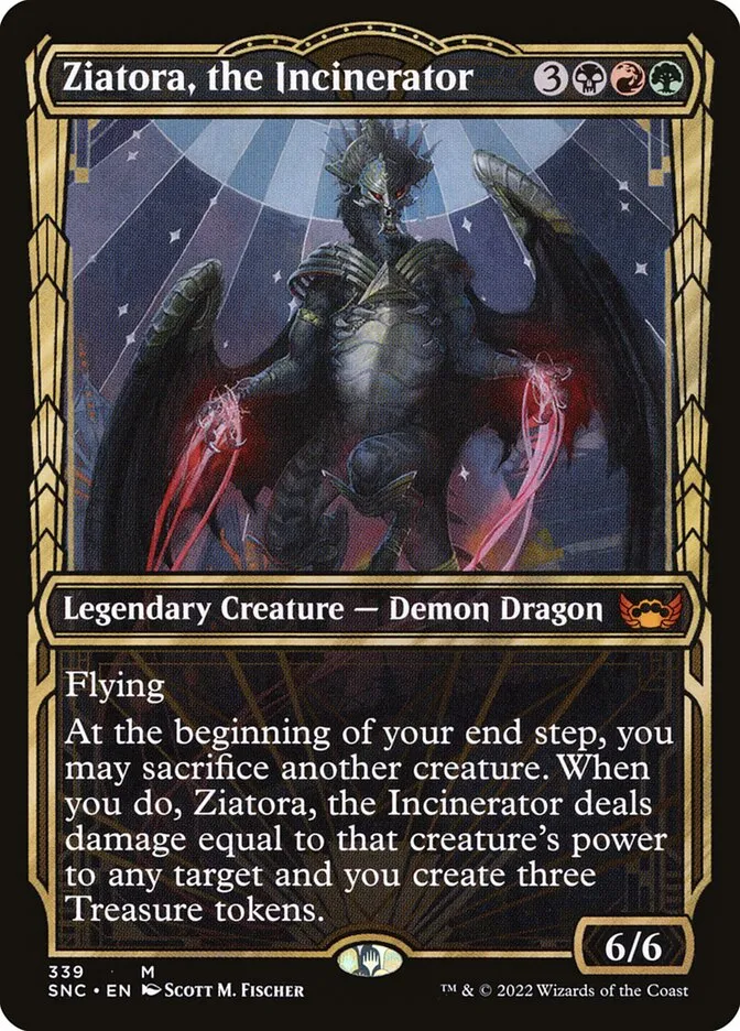 2022 Streets of New Capenna Ziatora, the Incinerator #339 mythic card image