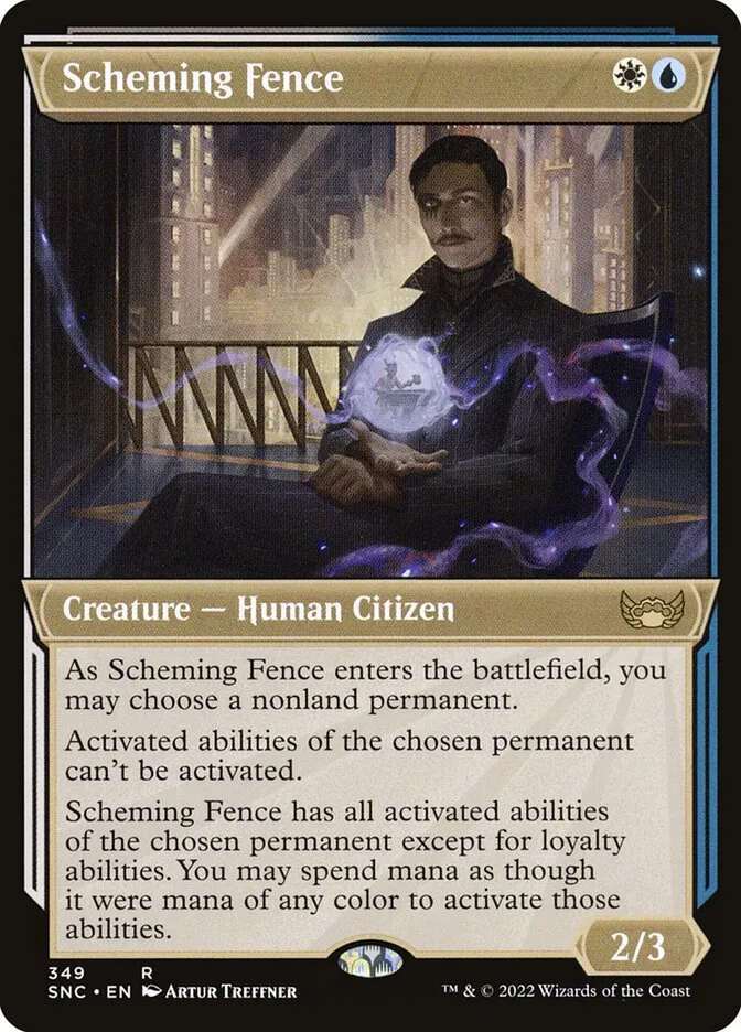 2022 Streets of New Capenna Scheming Fence #349 rare card image