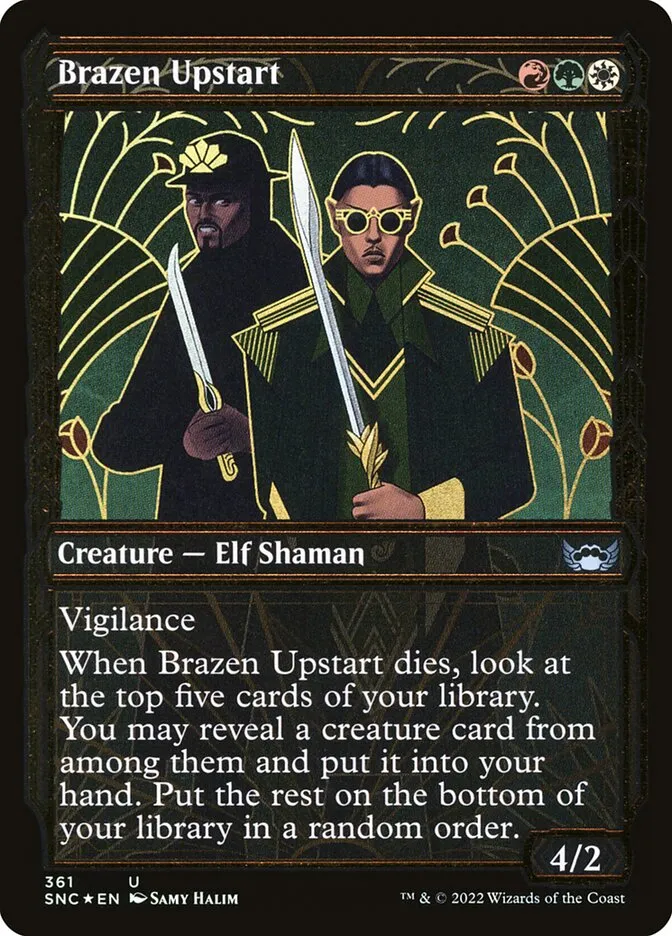 2022 Streets of New Capenna Brazen Upstart #361 uncommon card image
