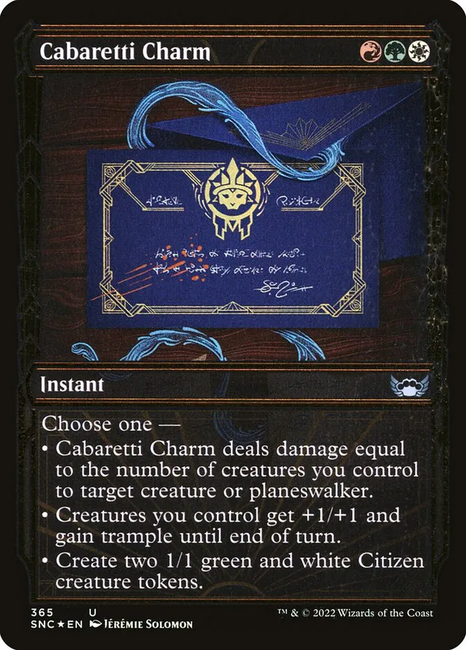 2022 Streets of New Capenna Cabaretti Charm #365 uncommon card image