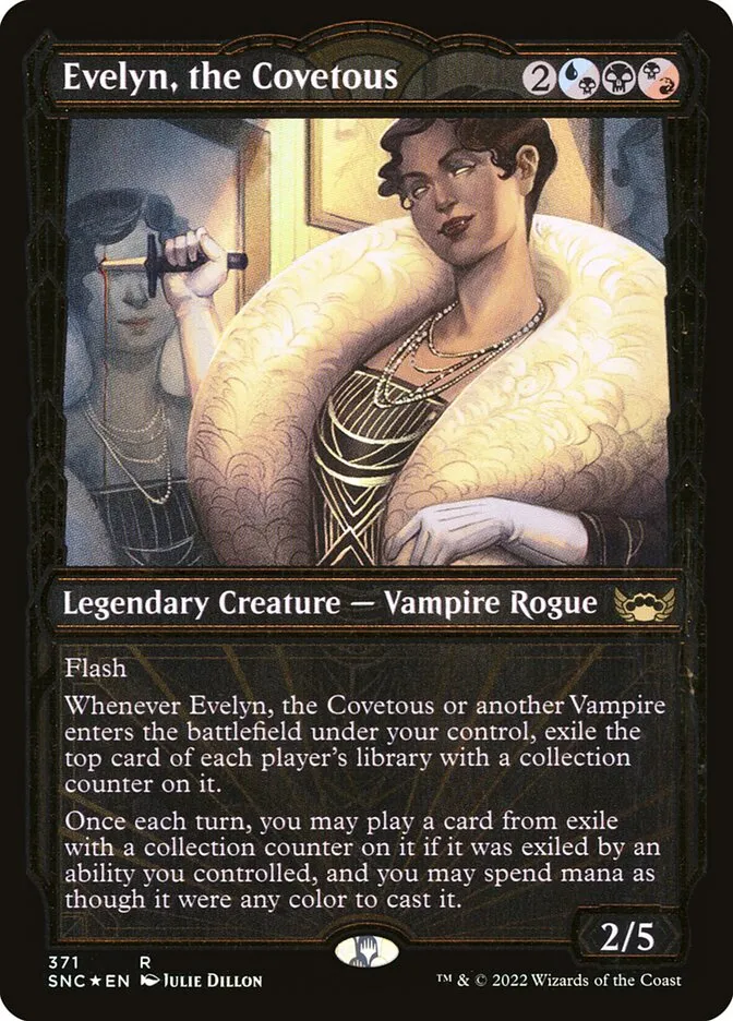2022 Streets of New Capenna Evelyn, the Covetous #371 rare card image