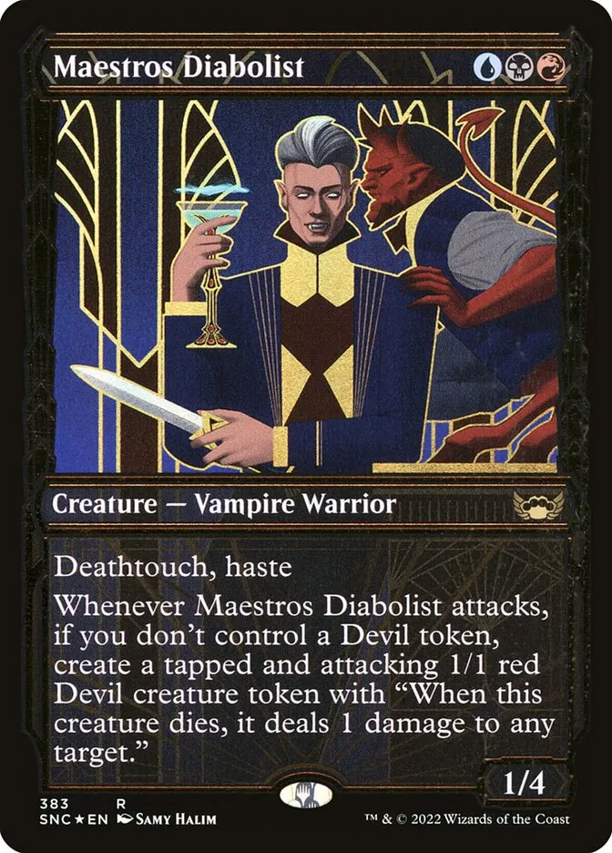 2022 Streets of New Capenna Maestros Diabolist #383 rare card image