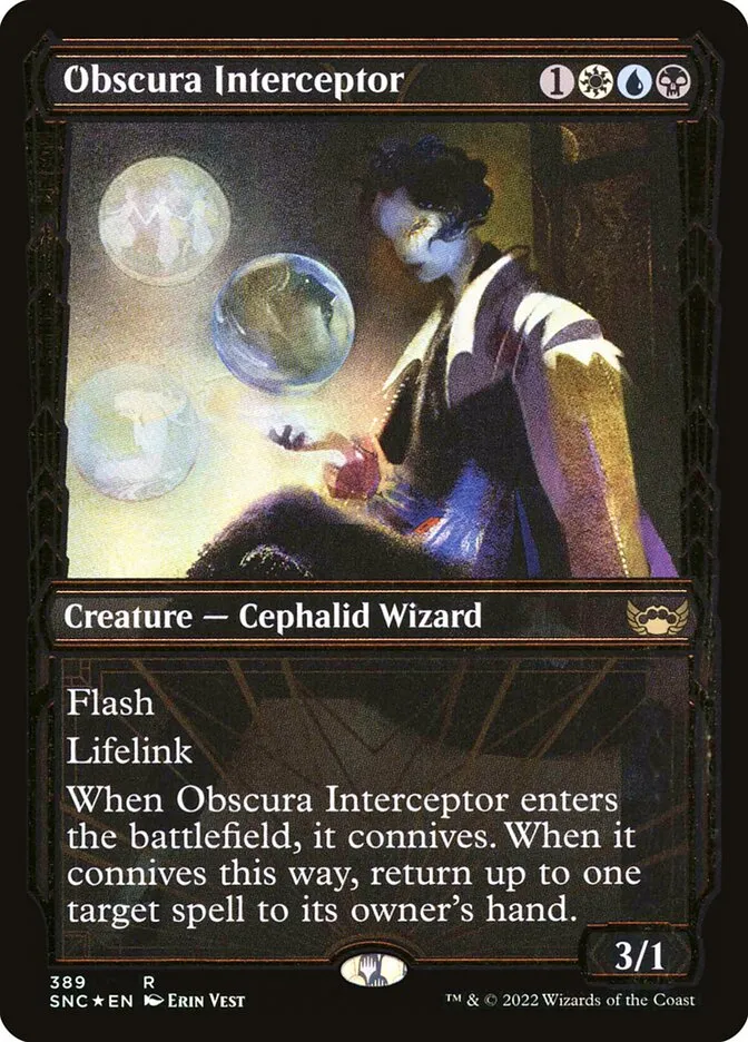 2022 Streets of New Capenna Obscura Interceptor #389 rare card image