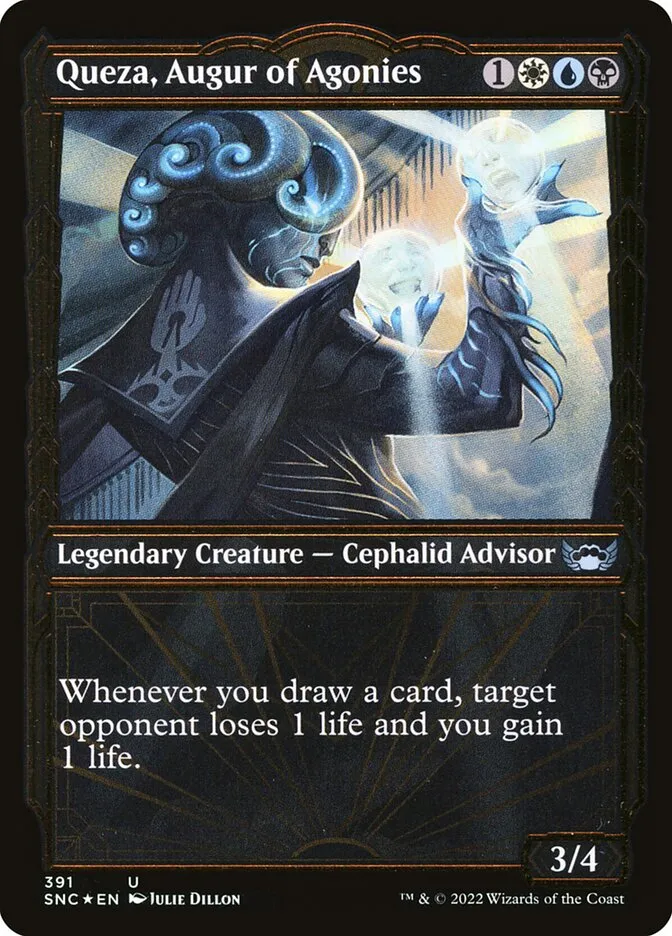 2022 Streets of New Capenna Queza, Augur of Agonies #391 uncommon card image