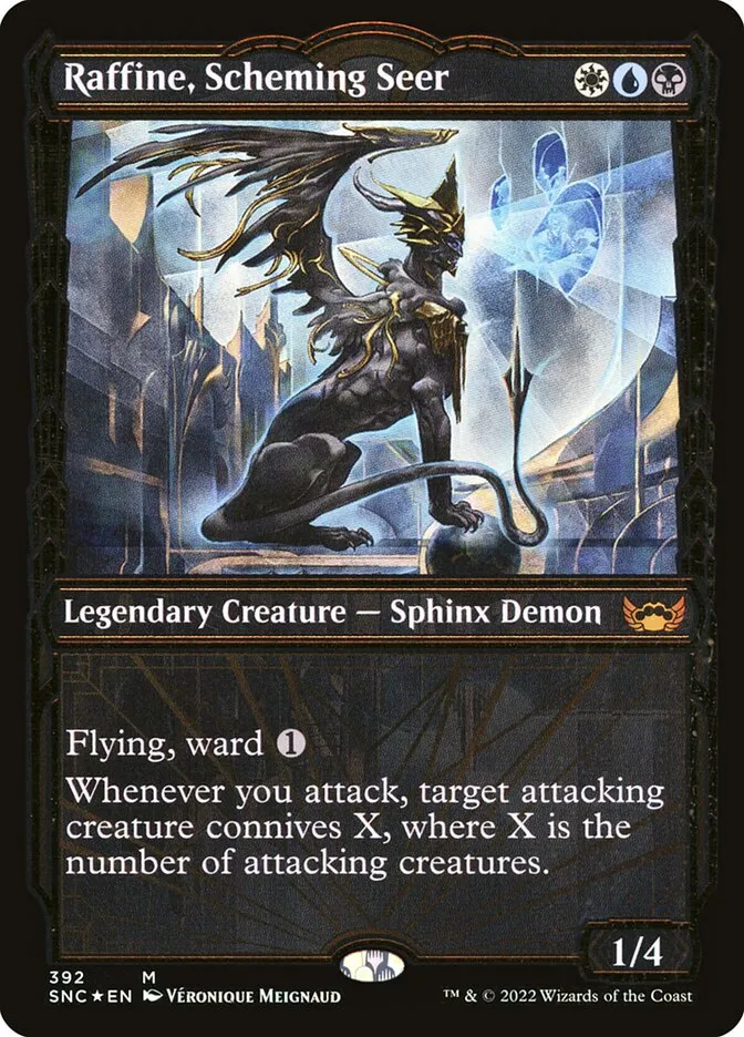 2022 Streets of New Capenna Raffine, Scheming Seer #392 mythic card image