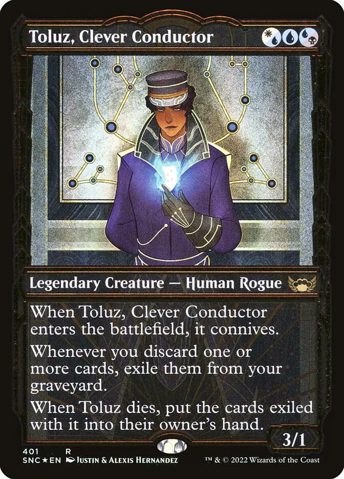 2022 Streets of New Capenna Toluz, Clever Conductor #401 rare card image