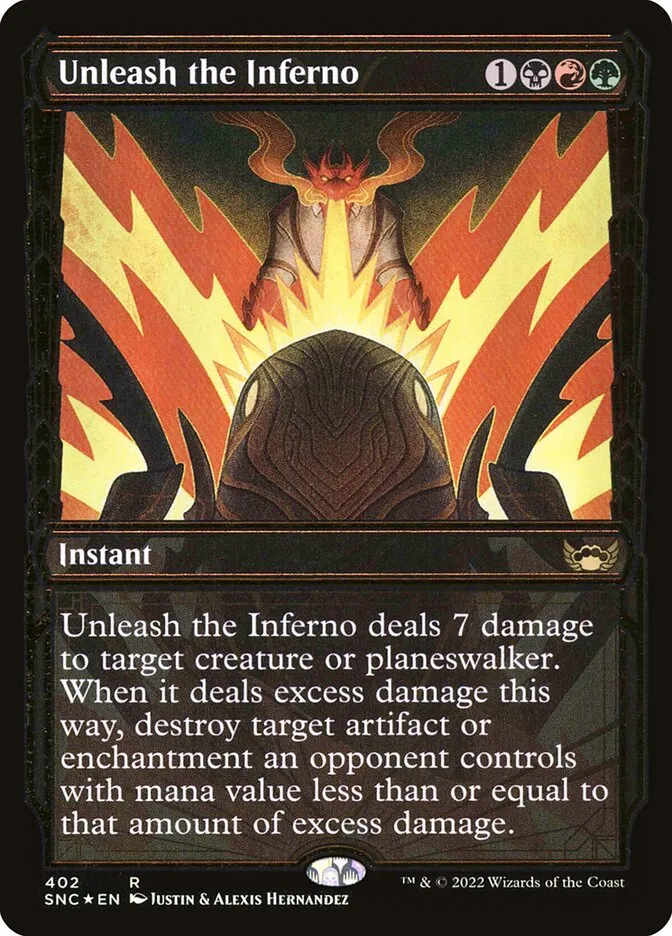 2022 Streets of New Capenna Unleash the Inferno #402 rare card image