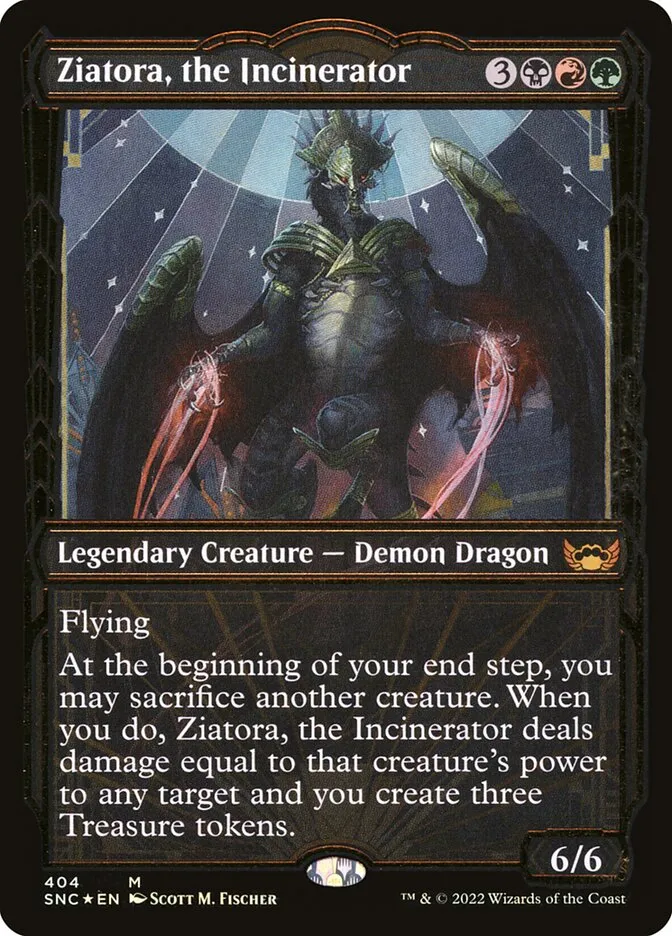 2022 Streets of New Capenna Ziatora, the Incinerator #404 mythic card image