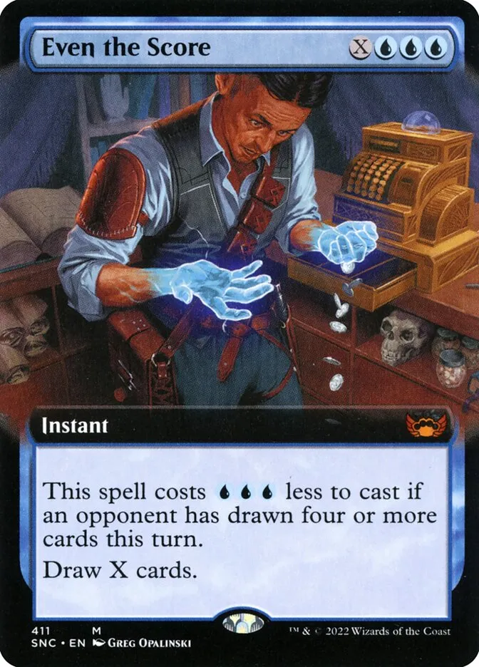 2022 Streets of New Capenna Even the Score #411 mythic card image