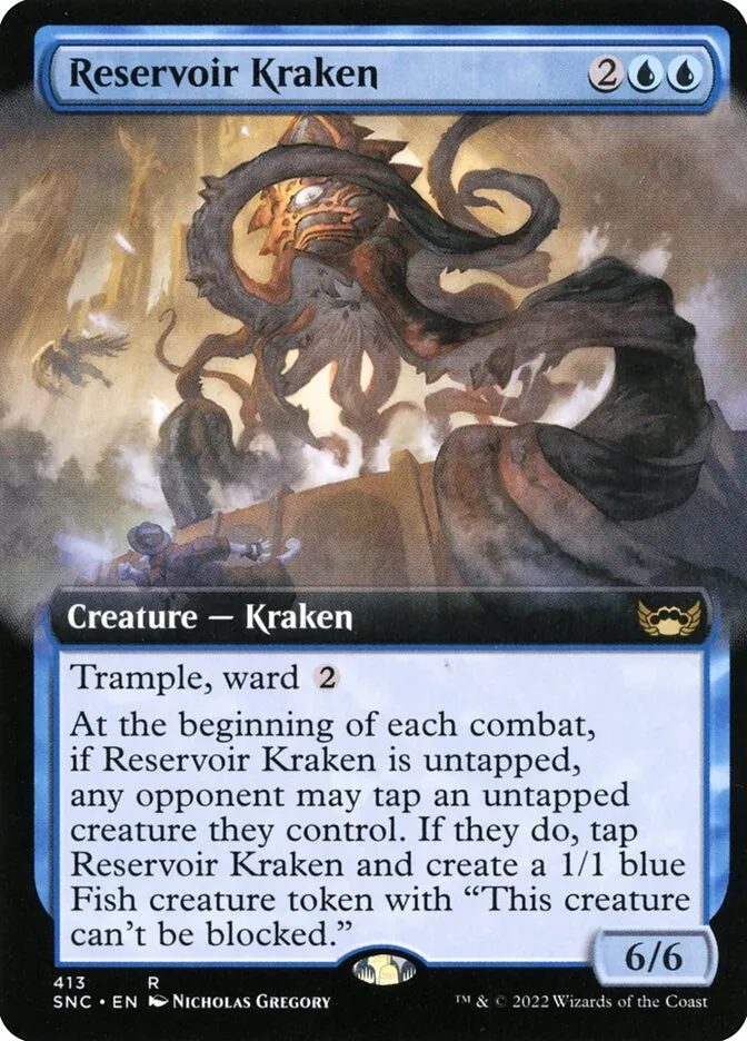 2022 Streets of New Capenna Reservoir Kraken #413 rare card image