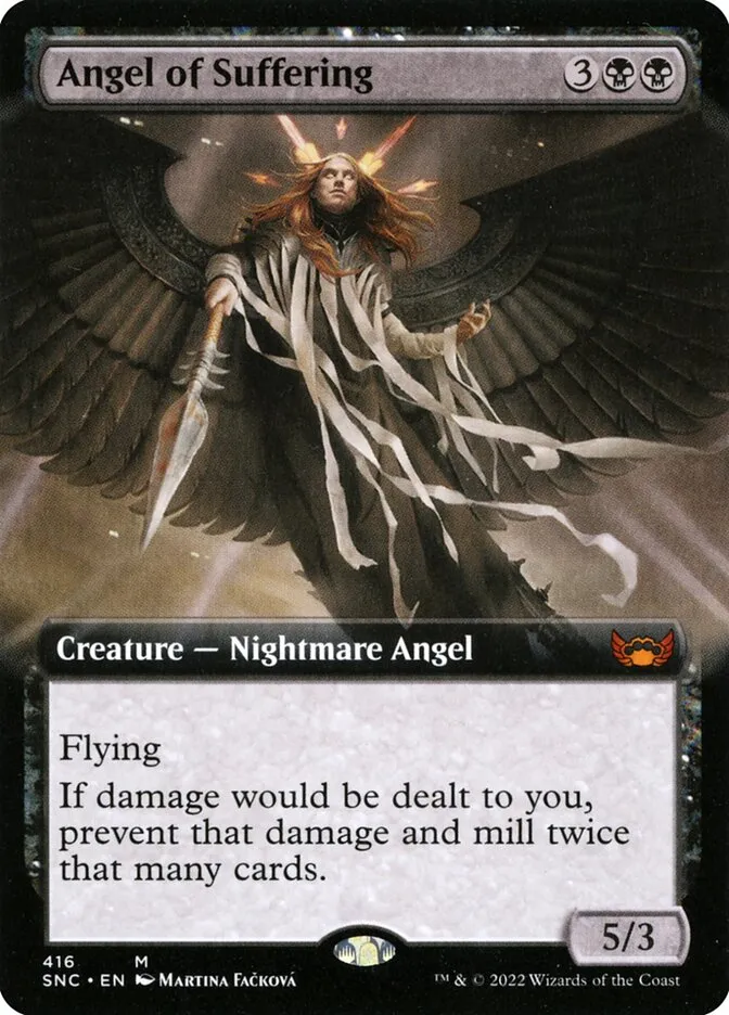 2022 Streets of New Capenna Angel of Suffering #416 mythic card image